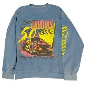 Urban outfitters Blue crewneck oversized sweatshirt with yellow accents
"Medium